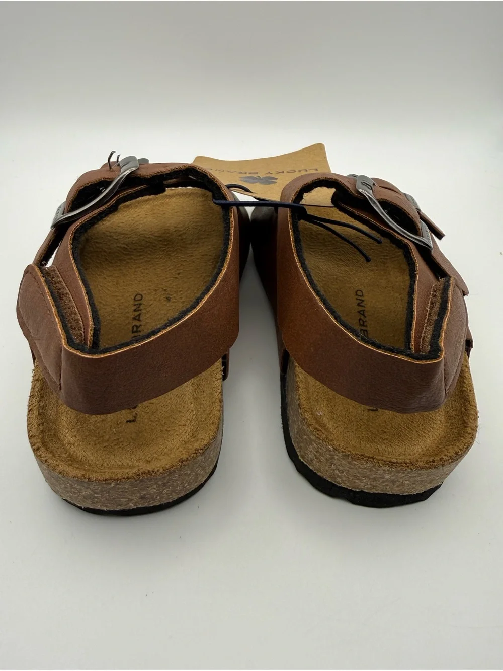 Lucky Brand Kids Brown Adjustable Double Buckle Sandals Toddler Size 6